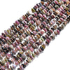 Natural Tourmaline Gemstone Pebble Nugget Freeform Rondelle 8-10MM Loose Beads (D559)