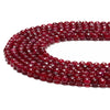 Ruby Red Jade Gemstone Facetecd Round 6MM Loose Beads (D631)