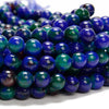 Blue Green Jade Gemstone Round 8MM Loose Beads 14.5 inch Full Strand (80020236-D629)