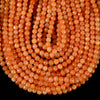 Tangerine Jade Gemstone Facetecd Round 6MM Loose Beads (D630)