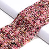 Natural Multi Color Tourmaline Gemstone Grade AA Round 3MM Loose Beads 15 inch Full Strand (80019655-P110)
