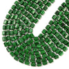 Malachite Gemstone Faceted Round Tube Hexagon 10X8MM Loose Beads (D723)