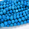 Blue Turquoise Gemstone Round 10MM Loose Beads 15 inch Full Strand (80019257-D550)