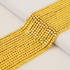 4X4MM Titanium Gold Hematite Gemstone Rounded Cube Loose Beads 15.5 inch Full Strand (80021664-840)