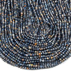 Natural Blue Pietersite Gemstone Grade AAA 3MM Micro Faceted Round Loose Beads 15 inch Full Strand (80018202-P95)