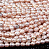 Natural Freshwater Purple Pink Pearl Gemstone Rice 5-8MM Loose Beads (S31)