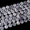 Natural Amethyst Gemstone 20MM Faceted Round Button Loose Beads 15.5 inch Full Strand (80017661-D423)