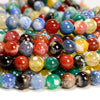 Multi Color Fire Agate Gemstone Round 6MM 8MM 10MM 12MM Loose Beads (D702)