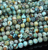 Natural Turquoise Gemstone Grade AA Round 5MM 6MM Loose Beads 7 inch Half Strand (P102)