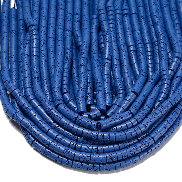 Blue Lava Gemstone Rondelle Heshi Slice 4X2MM 6X3MM Loose Beads (D645)