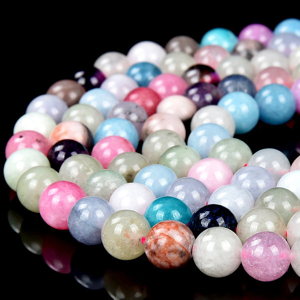 Multi Color Jade Gemstone Round 8MM Loose Beads (D509)