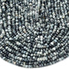 Natural Hawk Eye, Eagle's Eye Gemstone Grade AA Micro Faceted Rondelle 5X3MM Loose Beads (P92)
