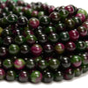 Red Green Jade Gemstone Round 8MM Loose Beads 14.5 inch Full Strand (80020098-D619)