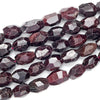 Natural Red Garnet Gemstone 8X12-14X20MM Gradated Nugget Faceted Loose Beads 16 inch Full Strand (80018058-D465)