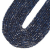Sapphire Blue Jade Gemstone Micro Faceted Rondelle 5X3MM Loose Beads (D716)