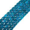 Blue Crinoid Fossil Gemstone Rectangle 18X13MM Loose Beads 7.5 inch Half Strand (80020657-D661)