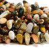 Natural Ocean Agate Gemstone Stick Pebble Chip 9-17MM Loose Beads (D713)