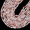 Natural Peruvian Pink Opal Gemstone Pebble Nugget 6-8MM Loose Beads (D641)