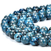 Blue Yooperlite UV Reactive Gemstone Round 8MM Loose Beads (D484)