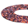 Purple Orange Jade Gemstone Round 4MM Loose Beads 14.5 inch Full Strand (80020076-D617)