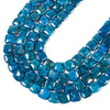 Blue Crinoid Fossil Gemstone Square 14X14MM Loose Beads 7.5 inch Half Strand (80020655-D661)