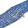 Lapis Blue Silver Inclusion Sea Sediment Imperial Jasper Gemstone Grade AAA Heshi Rondelle 4X2MM 6X3MM Loose Beads (D501)