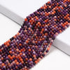 Purple Orange Jade Gemstone Round 4MM Loose Beads 14.5 inch Full Strand (80020076-D617)