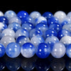 Blue White Persian Jade Gemstone Round 4MM 6MM 8MM Loose Beads (D574)