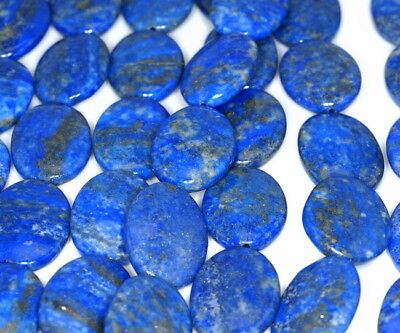 25X18MM LAPIS LAZULI GEMSTONE GRADE A OVAL LOOSE BEADS 16inch