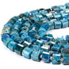 Natural Blue Apatite Gemstone Faceted Cylinder Wheel Tube 5X4MM 7X6MM 8X5MM 9X6MM 10X7MM Loose Beads (D417)