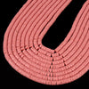 Pink Lava Gemstone Rondelle Heshi Slice 4X2MM 6X3MM Loose Beads (D645)