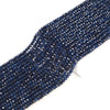 Sapphire Blue Jade Gemstone Micro Faceted Rondelle 5X3MM Loose Beads (D716)