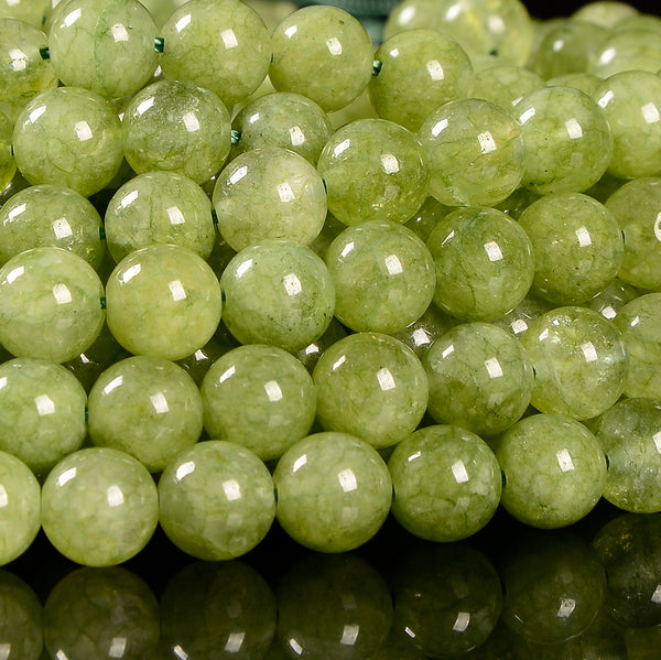 Olive Jade Gemstone Round 6MM 8MM 10MM Loose Beads (D707)