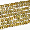 Keshi Freshwater Golden Pearl Gemstone Point 14-18MM Loose Beads 7 inch Half Strand (80018911-S27)