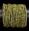 5 Strands Natural Peridot Gemstone Round Bracelet 3MM 4MM 7 inch 7.5inch (S50)
