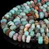 Natural Assorted Mixed Stone Gemstone Rondelle Slice 8-10MM Loose Beads (D599)