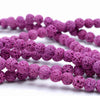 6mm Pink Volcanic Basaltic Lava Gemstone Round 6mm Loose Beads 15 inch Full Strand (90186696-747)
