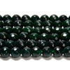 Dark Green Jade Gemstone Faceted Round 6MM 8MM Loose Beads (D633)