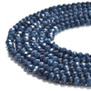 Sapphire Blue Jade Gemstone Faceted Rondelle 3X2MM Loose Beads 13.5 inch Full Strand (80019485-P106)