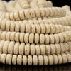 Ivory White Lava Gemstone Rondelle 8X4MM Loose Beads (D648)