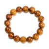 Natural Golden Sandalwood Round Bracelet 6MM 8MM 10MM 12MM 7.5 inch Strand (S58)