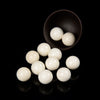 Natural Ivory White Shell Gemstone Round 16MM 6 Beads Lot (80019789-D596)