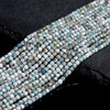 Natural Dominican Larimar Gemstone Grade A Faceted Diamond Cut Cube 2MM Loose Beads (P116)