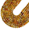 Yellow Cracked Agate Gemstone Round 6MM 8MM 10MM Loose Beads (D698)