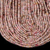 Natural Argentina Rhodochrosite Gemstone Micro Faceted Rondelle 5X4MM Loose Beads (P90)