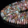Natural Assorted Mixed Stone Gemstone Rondelle Slice 6-8MM Loose Beads (D599)