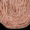 Natural Sunstone Gemstone Grade AA 4MM Micro Faceted Round Loose Beads 15 inch Full Strand (80018233-P98)