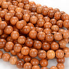 Natural Pearwood Mala Meditation Beads Round 6MM 8MM 10MM 12MM Loose Beads 16 inch BULK LOT (7-W0)