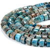 Natural Blue Apatite Gemstone Faceted Cylinder Wheel Tube 8X5MM 9X6MM Loose Beads (D416)