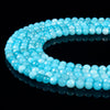 Light Blue Jade Gemstone Facetecd Round 8MM Loose Beads (D632)
